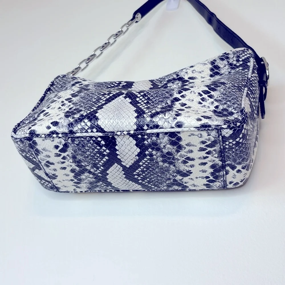 MARC JACOBS Snakeskin Leather Baguette Shoulder Bag